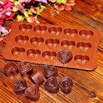 CJ Cetakan Silikon Coklat Puding 3 Layer Heart
