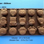 Cetakan Silikon Coklat Puding Animal 15 cavity