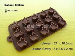 Cetakan Silikon Coklat Puding Apple