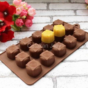 Cetakan Silikon Coklat Puding Block & Circle