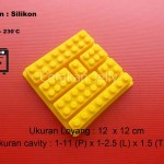 Cetakan Silikon Coklat Puding Building Brick B