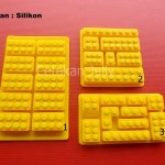 Cetakan Silikon Coklat Puding Building Brick C