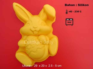 Cetakan Silikon Kue Puding Bunny Easter