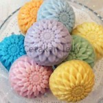 CJ Cetakan Silikon Coklat Puding Chrysant 15 cavity