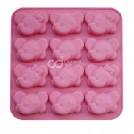CJ Cetakan Silikon Coklat Puding Elephant 12 cavity