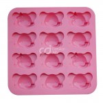 CJ Cetakan Silikon Coklat Puding Elephant 12 cavity