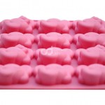 CJ Cetakan Silikon Coklat Puding Elephant 12 cavity