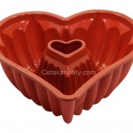 CJ Cetakan Silikon Kue Puding Fancy Heart