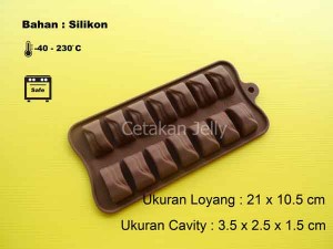 Cetakan Silikon Coklat Puding Flag Pattern