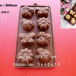 CJ Cetakan Silikon Coklat Puding Mini Flower & Butterfly
