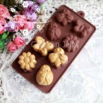 CJ Cetakan Silikon Coklat Puding Mini Flower & Butterfly