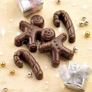 Cetakan Silikon Coklat Puding Mini Ginger Man