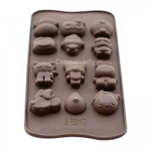CJ Cetakan Silikon Coklat Puding Hello Kitty,Doraemon & Minnie Mouse
