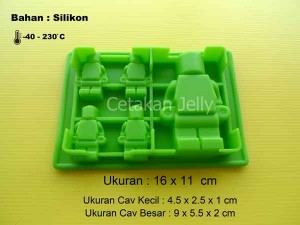 Cetakan Silikon Coklat Puding Mini Figure 5 cavity