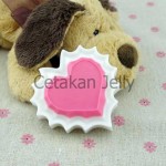 Cetakan Silikon Coklat Puding Single Love Heart
