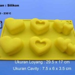 Cetakan Silikon Kue Puding Love Shape