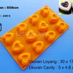 Cetakan Silikon Coklat Puding Medium Sweet Heart