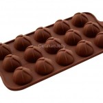 CJ Cetakan Silikon Coklat Puding Mini Halfball
