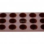 CJ Cetakan Silikon Coklat Puding Mini Halfball