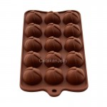 CJ Cetakan Silikon Coklat Puding Mini Halfball