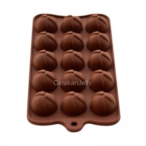 CJ Cetakan Silikon Coklat Puding Mini Halfball