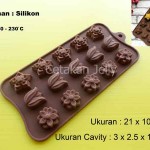 Cetakan Silikon Coklat Puding Mini Tulip Mix