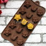 Cetakan Silikon Coklat Puding Mini Tulip Mix