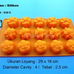 Cetakan Silikon Coklat Puding Mix Flower 15 cavity