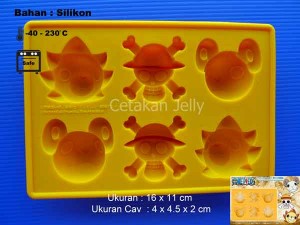 Cetakan Silikon Coklat Puding One Piece : Pirate
