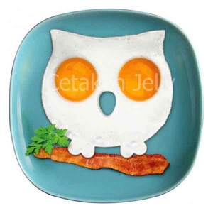 Cetakan Silikon Telur Mata Sapi Burung Hantu / Owl