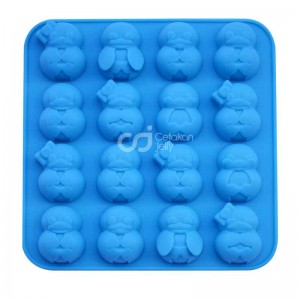 CJ Cetakan Silikon Coklat Puding Pinguin Couple 16 cav