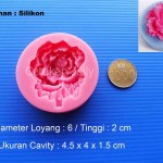 Cetakan Silikon Fondant Pink Peony