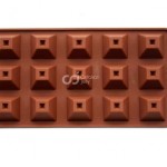 CJ Cetakan Silikon Coklat Puding Pyramid 15 cav