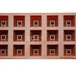 CJ Cetakan Silikon Coklat Puding Pyramid 15 cav