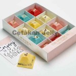 CJ Cetakan Silikon Coklat Puding Pyramid 15 cav
