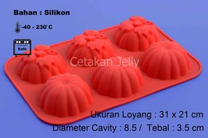 Cetakan Silikon Kue Puding Pumpkin / Labu