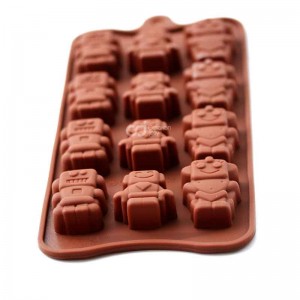 Cetakan Silikon Coklat Puding Robot II