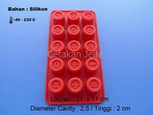 Cetakan Silikon Kue Puding Round Numerik