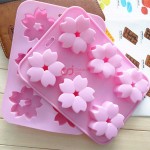 Cetakan Silikon Kue Puding Sakura 6 cavity