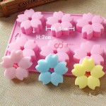 Cetakan Silikon Kue Puding Sakura 6 cavity