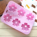 Cetakan Silikon Kue Puding Sakura 6 cavity
