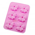 Cetakan Silikon Kue Puding Sakura 6 cavity