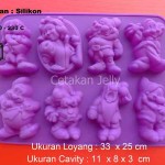 Cetakan Silikon Kue Puding Snow White & 7 Dwarf