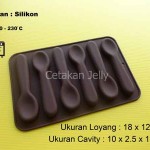 Cetakan Silikon Coklat Puding Spoon