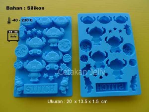 Cetakan Silikon Coklat Puding Stitch