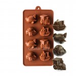 Cetakan Silikon Coklat Puding Transportation 8 cavity