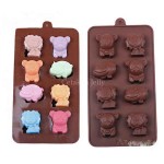 CJ Cetakan Silikon Coklat Puding Wild Animal