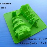 Cetakan Silikon Puding Kue Christmas Tree 3D