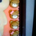 CJ Cetakan Silikon Coklat Puding Bear Couple 16 cav