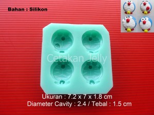 Cetakan Fondant Doraemon 4 cavity